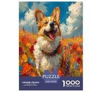 Corgi Lindo Rompecabezas Imposible,desafío for Adults Juego EduGatoivo 1000 Piezas Obra De Arte De Juego De para Adultos, Regalos A Partir De 14 Años 70x50cm/1000pcs