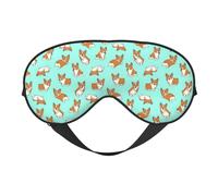 Corgi - Máscara de ojos para dormir versátil con estampado de perro lindo, suave, reversible, para meditación y viajes, unisex