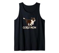 Corgi Mom Cute Welsh Cárdigan Puppy Running Camiseta sin Mangas