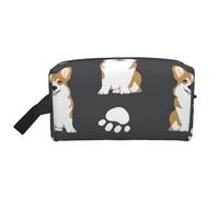 Corgi Perro Pata De Perro Lindo Carbón, Bolsa de Maquillaje Bolsa de cosméticos Bolsa de artículos de tocador de Viaje portátil Organizador de Bolsa de Maquillaje