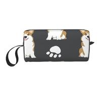 Corgi Perro Pata De Perro Lindo Carbón, Bolsa de Maquillaje Bolsa de cosméticos Bolsa de artículos de tocador de Viaje portátil Bolsa de Maquillaje