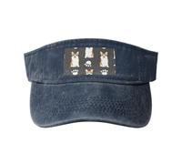 Corgi Perro Pata De Perro Lindo Carbón, Sombreros Deportivos con Visera, Gorra de béisbol Superior vacía, Gorra con Visera de protección Solar