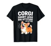 Corgi Piernas Cortas Gran Actitud Perro Amante Camiseta