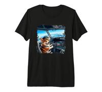Corgi Piloto Perro Avión Cabina Vuelo Escena Camiseta Premium