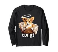 Corgi Puppy Angel en Cesta Manga Larga