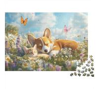 Corgi Puzzle De 1000 Piezas Adultos Rompecabezas Imposible Juego De Habilidad para Toda La Familia Juego De Colocación De Decoración del Hogar 1000pcs (75x50cm)