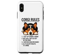 Corgi Rules - Divertido dueño de Perro, Amante de Las Mascotas, Lindo Amor de Cachorro galés Carcasa para iPhone XS MAX