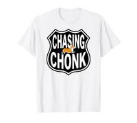Corgi Runner Funny Chasing Chonk Camiseta gráfica económica, Hombre, Blanco, XL