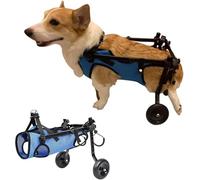 Corgi - Silla de ruedas para perros - Ayuda de movilidad ajustable de 2 ruedas para mascotas paralizadas, dispositivo de rehabilitación de apoyo de cadera para gatos y perros
