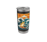 Corgi Surf Japonés Vaso térmico de acero inoxidable de doble pared