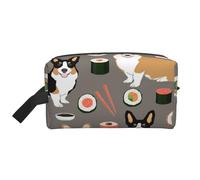 Corgi Sushi Corgis Perro, Bolsa de Maquillaje Bolsa de cosméticos Bolsa de artículos de tocador de Viaje portátil Organizador de Bolsa de Maquillaje