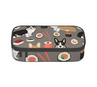 Corgi Sushi Corgis Perro, Estuche para lápices, Estuche para lápices Estuche para lápices de Gran Capacidad Estuche para cosméticos