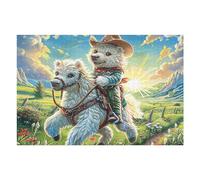 Corgi tierno de Navidad Rompecabezas 1000 Piezas Cartón para Niños Mayores 14 Años Tiempo Libre Actividad Antiestrés Más Vendido Detalle Único Original 1000 PCS/75x50cm