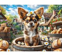 Corgi tierno Granja Rompecabezas 300 Piezas Cartón para Parejas Fauna Silvestre Actividad Hacer En Grupo Ejercicio Mental para Reyes Magos Detalle Cumpleaños 300 PCS