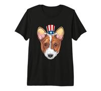 Corgi Uncle Sam 4 de Julio USA Dog Puppy Camiseta Premium
