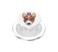 Corgi Uncle Sam 4 de Julio USA Dog Puppy PopSockets PopGrip para MagSafe