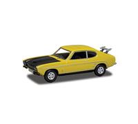 Corgi VA13319 Ford Capri MkI 3.0 GXL Daytona Yellow Diecast Model Car - Richard Hammond 's The Smallest Cog escala 1:43, construcción detallada fundida, modelos de coche preconstruidos