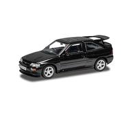 Corgi VA14807 Ford Escort RS Cosworth Ash Black Diecast Model Car - Colección de Coches Modelo Vanguards a Escala 1:43, Interior Hexagonal Rojo y especificación Lux de 1995, Autos fundidos a presión