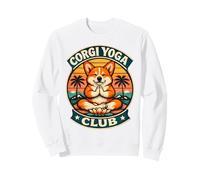 Corgi Yoga Club Retro Sunset Namaste Meditación Perro Sudadera