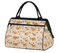 Corgis Dog Paw - Bolsa de viaje para mujeres, hombres, niños y niñas, bolsa de fin de semana, bolsa de viaje de 24 L para deportes, gimnasio, yoga, color, Big, Organizador de bolsas
