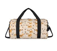 Corgis Dog Paw - Bolsa deportiva con compartimento para zapatos, bolsa de fin de semana, bolsa de viaje para el gimnasio, organizador de equipaje para mujeres, hombres, niños y niñas