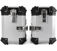 CORGLI Alforja lateral universal para motocicleta, maleta rígida, bolsa de herramientas para motocicleta, estuche lateral rígido, 38L, aluminio, impermeable, alforjas laterales para motocicleta, A1