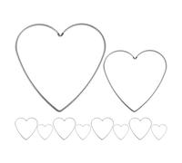CORHAD 10 aros metálicos atrapasueños, marcos de anillos con forma de corazón para de boda, decoración de pared para guardería, proyectos de macramé y adornos colgantes.