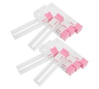 CORHAD 10 Piezas Caja Organizadora de Brocas para Uñas, Caja de Almacenamiento de Plástico Transparente, Compacta y Portátil, Diseño Pequeño y Plano, para Técnicos de Uñas, Uso Doméstico