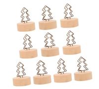 CORHAD 10 Piezas Clips de Madera Retro para Fotos y Notas Decorativas de Navidad Portanombres Multipropósito para Tarjetas y Mensajes Accesorios DIY para Hogar y Oficina