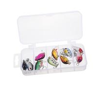 CORHAD 10 Piezas Mini Crankbait Swimbait Lifelike Hard Fishing Lures with Triple Hooks For Bass Trout Pike Freshwater Use with Storage Box