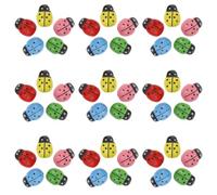 CORHAD 100 Pegatinas Autoadhesivas de Mariquita de Madera 8X11 MM Multicolor para Decoración de Micropaisajes y Manualidades Adhesivos Creativos para Juegos y Proyectos Infantiles