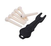 CORHAD 10juegos Kit De Clavijas Para Puente De Guitarra Acústica Blancas Extractor De Clavijas y Enrollador De Cuerdas Herramienta De Reparación De Guitarras Para Reemplazo Rápido