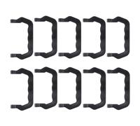 CORHAD 10piezas Asas de Plástico Portátiles para Jaulas de Mascotas y Pájaros Diseño Antideslizante Fácil Instalación Color Negro para Transportines de Perros y Jaulas de Alambre