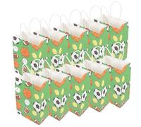 CORHAD 12 Bolsas de Papel Kraft para Regalos de Comunión y Fiestas, Medianas, Estables y Fáciles de Llevar para Ferias de Artesanía