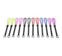 CORHAD 12 piezas Batidores de Plástico para Mezclar Tintes de Cabello Herramientas para Peluquería Azul Morado Rosa Negro Rojo y Verde Mezclador Práctico para Crema y Pasta de Tinte Uso