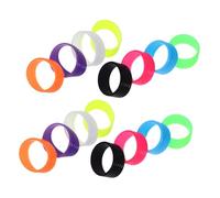 CORHAD 16 Piezas Anillos de Silicona Antideslizantes para Raquetas de Tenis y Bádminton Reutilizables Banda Fina para Asegurar Sobregrips Compatibles Mayoría de Raquetas Deportivas