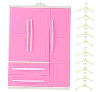 CORHAD 1juego Armario Miniatura para Muñecas Perchas Accesorio Decorativo para Casa De Muñecas Muebles Elegantes para Niñas Juguete Creativo De Diseño Compacto