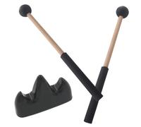 CORHAD 1juego Baquetas De Madera Para Tambor De Lengua y Con Soporte Bastones De Percusión Para Principiantes