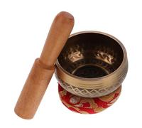 CORHAD 1juego De Cuenco De De Metal Con De Madera Para y Relajación Decoración De Yoga y Terapéutico Mano Nepal