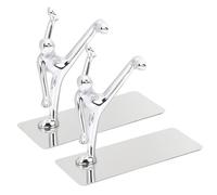 CORHAD 1par Sujetalibros Metálicos Modernos de Estilo Humanoide Soporte Resistente y Documentos Accesorio Decorativo para Escritorio y Hogar