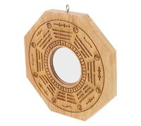 CORHAD 1pieza Espejo Bagua de Madera Natural Convexo Tai Chi Feng Shui Decoración para Pared Protección y Exorcismo Artesanía Colgante Hogar