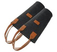CORHAD 2 Bolsas de Fieltro para Botellas de Vino Aislantes con Asa de Cuero Elegantes Bolsas de Transporte para Viajes de Vino