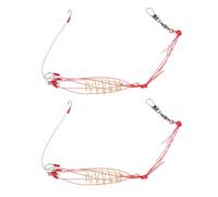 CORHAD 2 Cajas Cajas de Ganchos de Pesca con Resorte para Carpa Jaula Cebadora de Acero Equipo Trampa para Ríos y Estanques Surtido de Anzuelos para Pesca con Cebo