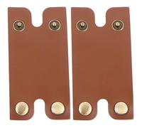 CORHAD 2 Fundas Protectoras Prácticas y Duraderas Marrón de Cuero Sintético y Hierro para Cabezal de Afeitadora para Viajes y Uso Diario