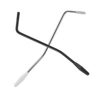 CORHAD 2 piezas Brazo Trémolo Guitarra Arm Reemplazo para Puente Guitarra Eléctrica con Punta Colores Plata y Negro Compatible con Puente Single Tremolo para Control de Sonido Preciso y
