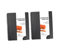 CORHAD 2 Piezas Cuaderno de Bocetos de Acuarela Negro de Tapa Dura
