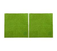 CORHAD 2 Piezas de Césped Artificial Cortable 25x25 Cm Color Amarillo Verdoso, Alfombra de Plástico para Decoración de Paisajes y Maquetas, Suministro para Mesa de Arena y Manualidades