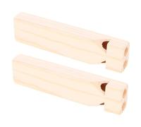 CORHAD 2 Piezas Silbato de Tren de Madera Juguete Musical DIY sin Pintar Instrumento Educativo para Silbato de Flauta Resistente y Fácil de Usar