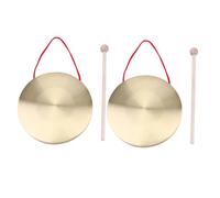 CORHAD 2juegos Gong de Mano Metálico Instrumentos de Percusión para Opera Martillo Redondo para Ceremonias