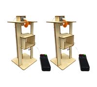 CORHAD 2piezas Casero De Madera Kit Científico para Juguete De Ensamblaje Proyecto Educativo Experimento De Ciencia